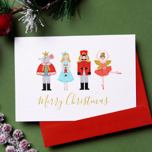 Cartes Pour Fêtes Annuelles Photo de casse-noix de Noël d'aquarelle