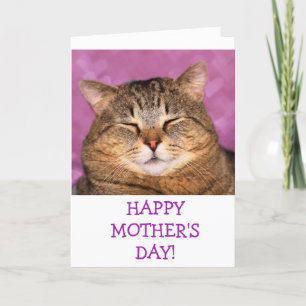 Cartes Pour Fêtes Annuelles Photo de chat personnalisée Fête des mères