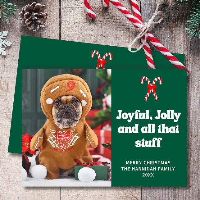 Cartes Pour Fêtes Annuelles Photo de chien drôle et mignon pour Noël  (Créateur téléchargé)