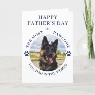 Cartes Pour Fêtes Annuelles Photo de Chien le plus pawsome Papa Blanc