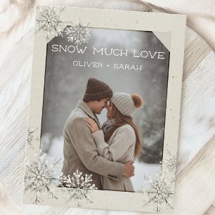 Cartes Pour Fêtes Annuelles Photo de couple Snowflake Snow Much Love