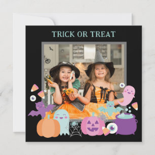 CARTES POUR FÊTES ANNUELLES PHOTO DE CUTE HALLOWEEN