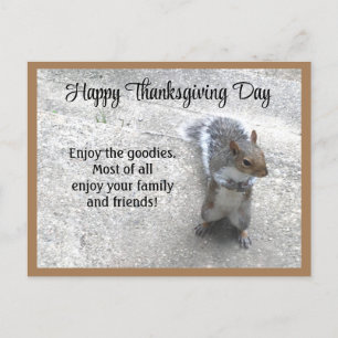 Cartes Pour Fêtes Annuelles Photo de Cute Little Squirrel avec Queue Fluffy