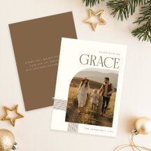 Photo de famille chrétienne moderne pour Noël