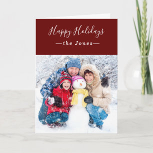 Cartes Pour Fêtes Annuelles Photo de famille de Blanche-Neige Frosty Joyeuses 