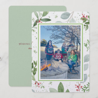 Cartes Pour Fêtes Annuelles Photo de famille de Noël dans le jardin