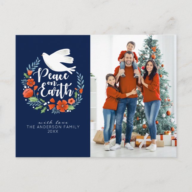 Cartes Pour Fêtes Annuelles Photo de famille de Noël Joyeux (Devant)