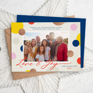 Cartes Pour Fêtes Annuelles Photo de famille Dottie Love and Joy