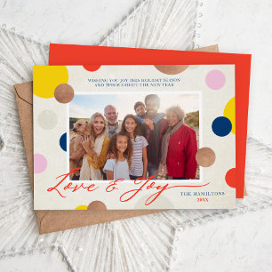 Cartes Pour Fêtes Annuelles Photo de famille Dottie Love and Joy