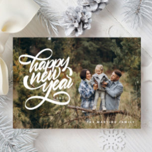 Cartes Pour Fêtes Annuelles Photo de famille du Nouvel An Joyeux
