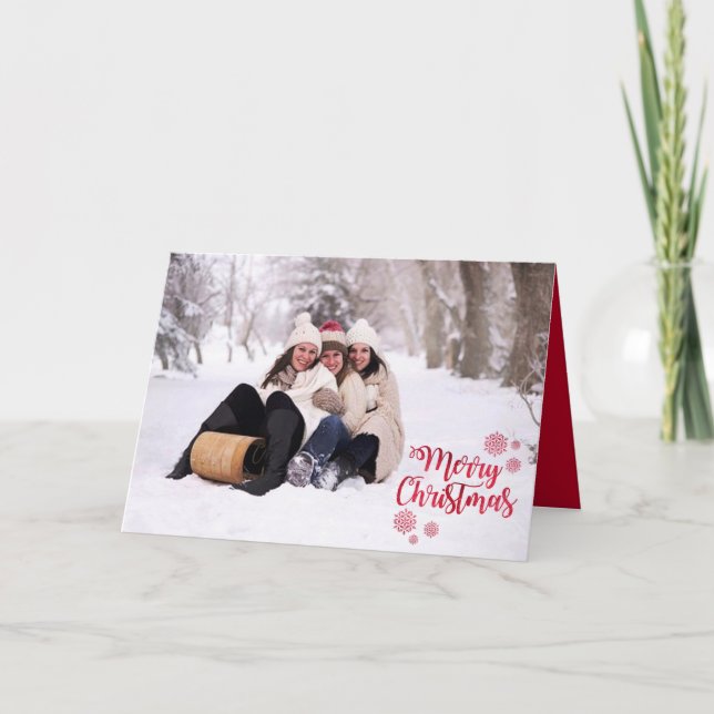 Cartes Pour Fêtes Annuelles Photo de famille, Image de Noël (Devant)