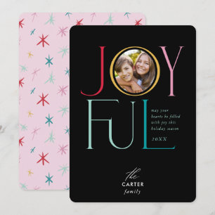 Cartes Pour Fêtes Annuelles PHOTO DE FAMILLE JOYEUX icône moderne élégante col