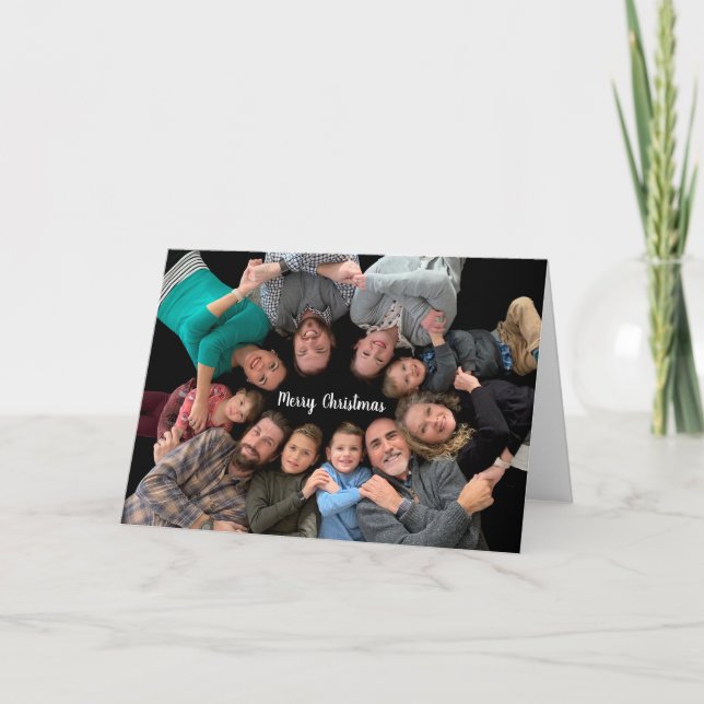 Cartes Pour Fêtes Annuelles Photo de famille Joyeux Noël (Devant)