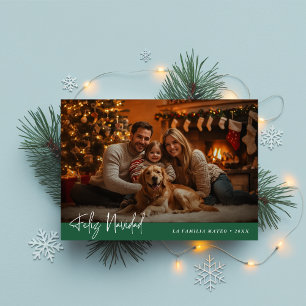 Cartes Pour Fêtes Annuelles Photo de famille moderne Feliz Navidad Christmas G