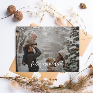 Cartes Pour Fêtes Annuelles Photo de famille Noël Feliz Navidad Photo