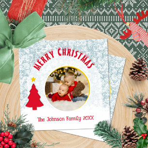 Cartes Pour Fêtes Annuelles Photo de famille Noël moderne