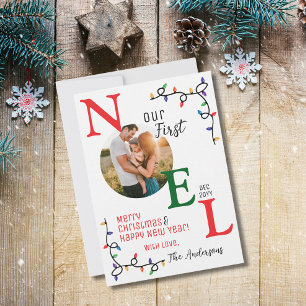Cartes Pour Fêtes Annuelles Photo de famille Noël Premier Noel