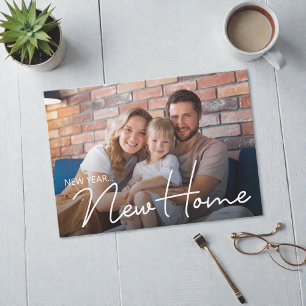 Cartes Pour Fêtes Annuelles Photo de famille Nouvelle adresse Nouvel an Nouvea