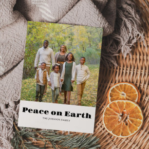 Cartes Pour Fêtes Annuelles Photo de famille Paix sur Terre Joyeux Noël