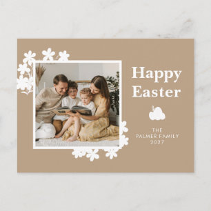 Cartes Pour Fêtes Annuelles Photo de famille personnalisée de Pâques minimalis