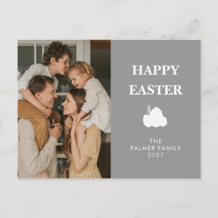 Cartes Pour Fêtes Annuelles Photo de famille personnalisée de Pâques minimalis