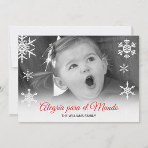 Cartes Pour Fêtes Annuelles Photo de famille rouge d'EL Mundo d'Alegría Para