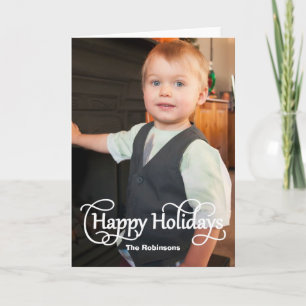 Cartes Pour Fêtes Annuelles Photo de fantaisie de Peraonalized de manuscrit