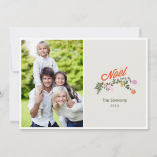 Cartes Pour Fêtes Annuelles Photo de Floral Noel Holiday