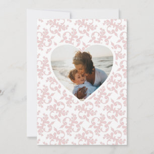 Cartes Pour Fêtes Annuelles Photo de Heart Pink Rococo Motif Mère`s
