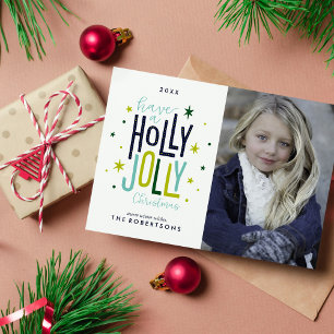 Cartes Pour Fêtes Annuelles Photo de Holly Jolly Christmas Family