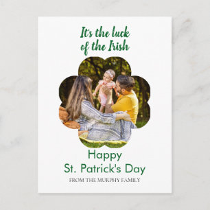Cartes Pour Fêtes Annuelles Photo de jour de la Saint-Patrick trèfle chanceux