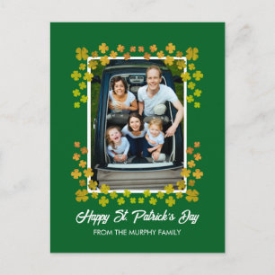 Cartes Pour Fêtes Annuelles Photo de jour de la Saint-Patrick trèfle chanceux 