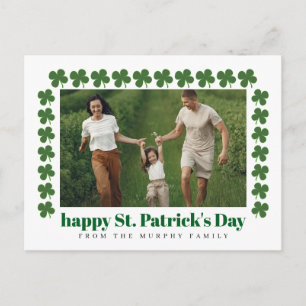 Cartes Pour Fêtes Annuelles Photo de jour de la Saint-Patrick trèfle chanceux