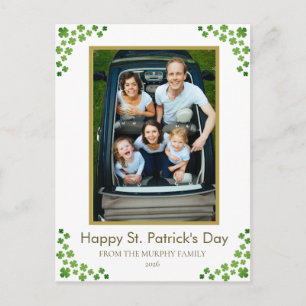 Cartes Pour Fêtes Annuelles Photo de jour de la Saint-Patrick trèfle chanceux 