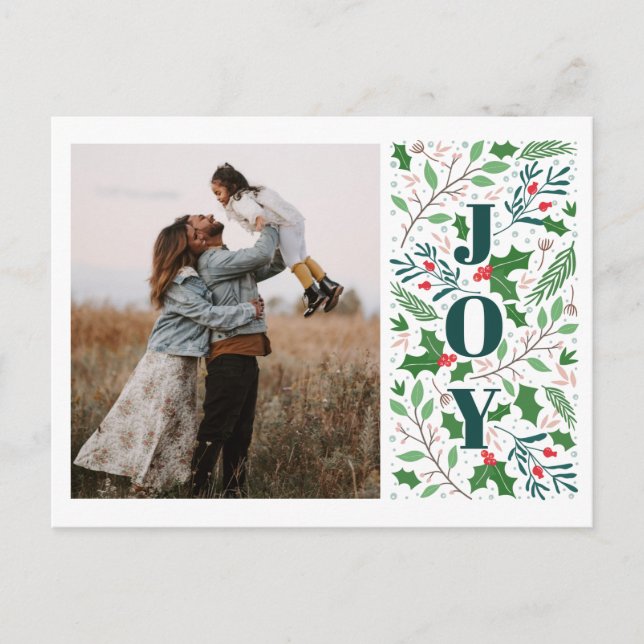 Cartes Pour Fêtes Annuelles Photo de JOY Holly Berries (Devant)