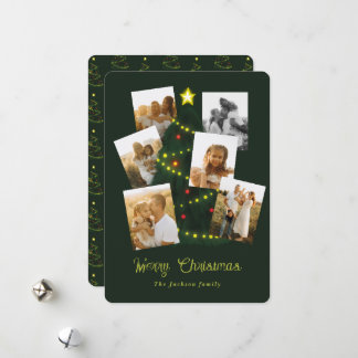 Cartes Pour Fêtes Annuelles Photo de Joyeux Noël sur un arbre de Noël