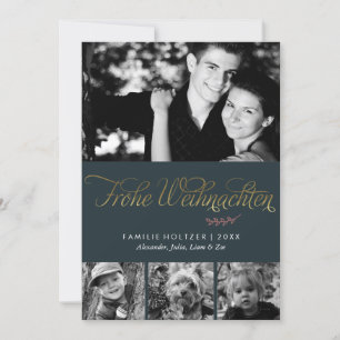 Cartes Pour Fêtes Annuelles Photo de Joyeux Noël vert foncé