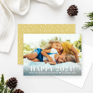 Cartes Pour Fêtes Annuelles Photo de Joyeux Nouvel An 2026 Moderne avec Confet