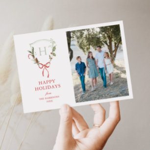 Cartes Pour Fêtes Annuelles Photo de la crête de Noël