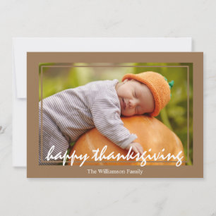 Cartes Pour Fêtes Annuelles Photo de la famille bon thanksgiving
