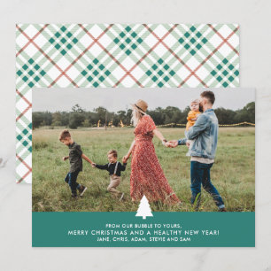 Cartes Pour Fêtes Annuelles Photo de la famille Bubble 2020 Noël