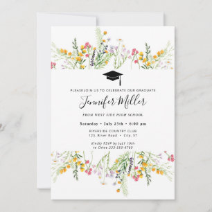 Cartes Pour Fêtes Annuelles Photo de la fête des diplômés fleurs sauvages