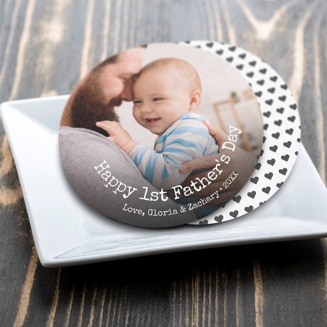 Cartes Pour Fêtes Annuelles Photo de la première Fête des pères (First Time Father's Day Photo Holiday Card)