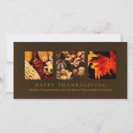Cartes Pour Fêtes Annuelles Photo de la récolte d'automne Thanksgiving Blessur