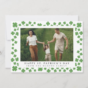Cartes Pour Fêtes Annuelles Photo de la Saint-Patrick trèfle chanceux minimali