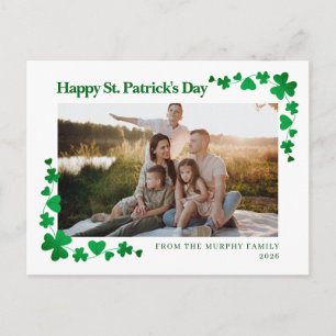 Cartes Pour Fêtes Annuelles Photo de la Saint-Patrick trèfle chanceux minimali