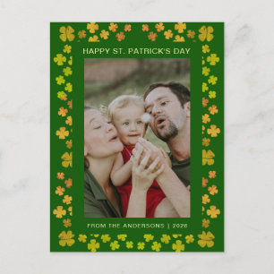 Cartes Pour Fêtes Annuelles Photo de la Saint-Patrick trèfle chanceux minimali