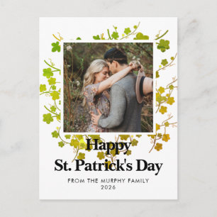 Cartes Pour Fêtes Annuelles Photo de la Saint-Patrick trèfle chanceux minimali