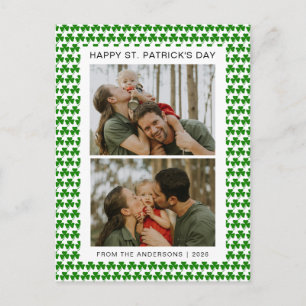 Cartes Pour Fêtes Annuelles Photo de la Saint-Patrick trèfle chanceux minimali
