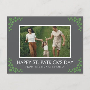Cartes Pour Fêtes Annuelles Photo de la Saint-Patrick trèfle chanceux minimali